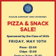 Pizza & Snack Sale Sponsored by 8th Grade!