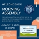 First Day of School – Virtual Morning Assembly!