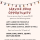 SERVICE HOUR OPPORTUNITY!
