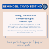 REMINDER: On-Site Covid Testing Tomorrow
