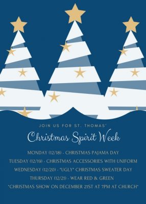 Christmas Spirit Week | St. Thomas the Apostle School