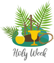clipart representing the christian holy week