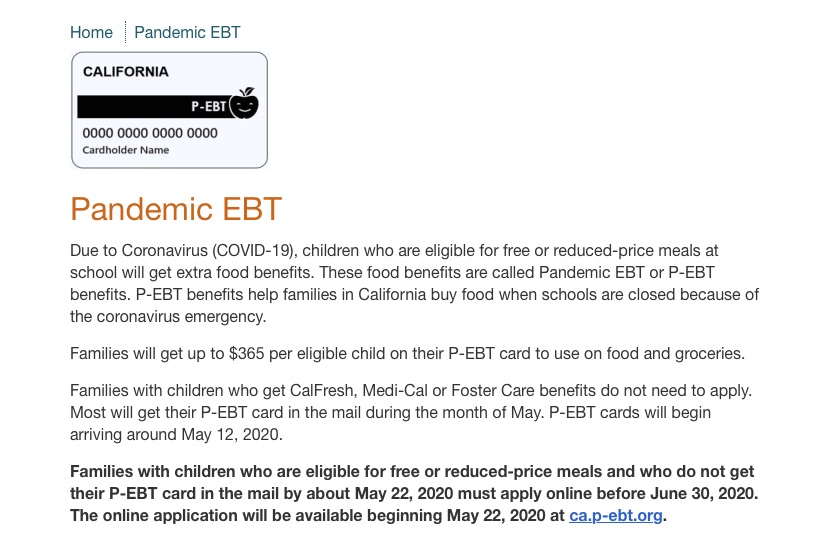 calfresh ebt card