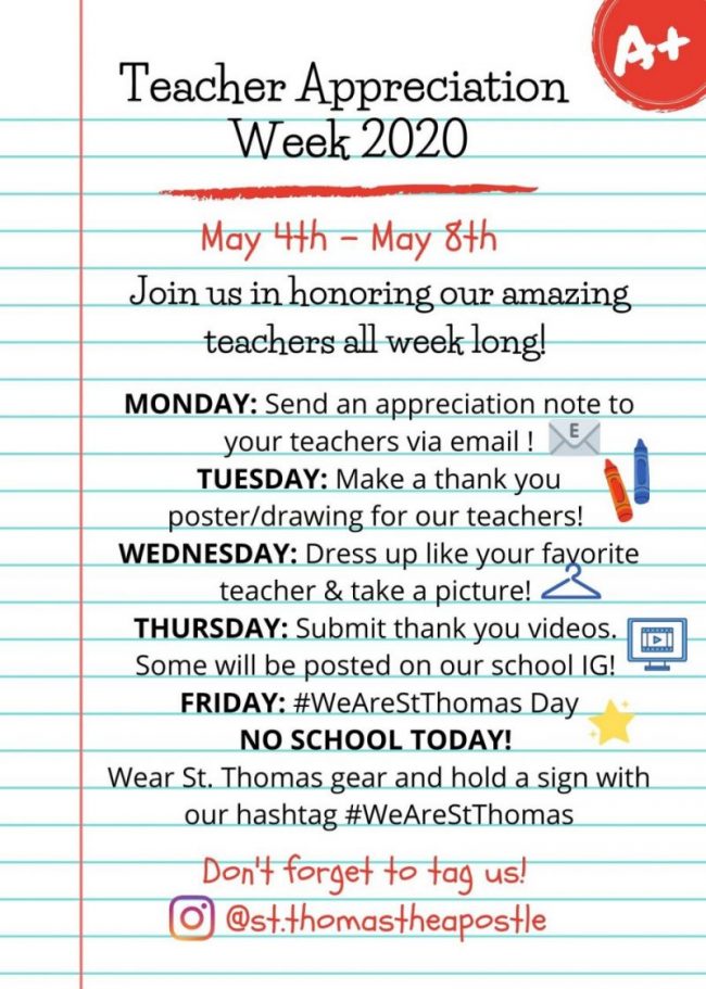 Teacher Appreciation Week 2020